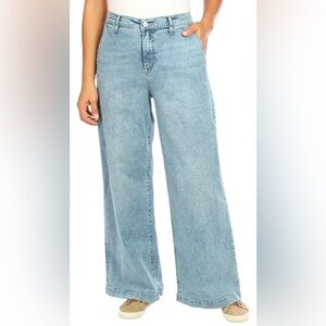 Nicole Miller Tribeca Mid Rise Jean. Wide leg. Super soft denim.